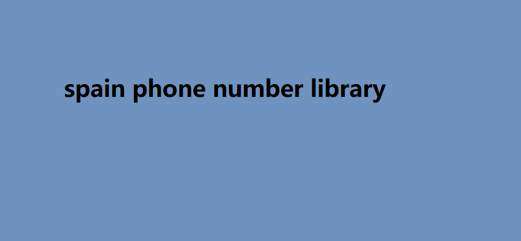 spain phone number library