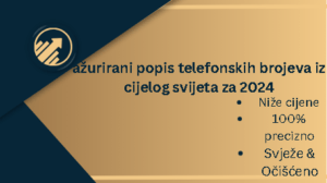 ažurirani popis telefonskih brojeva iz cijelog svijeta za 2024