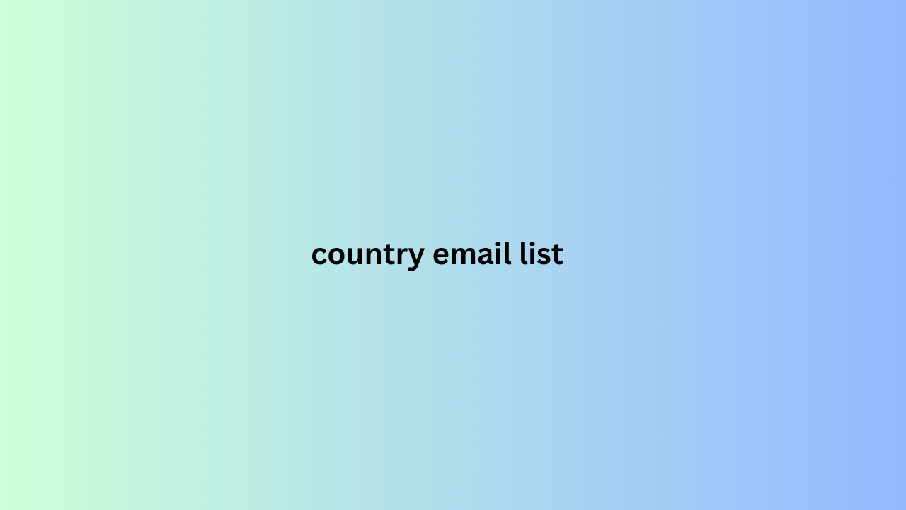 country email list